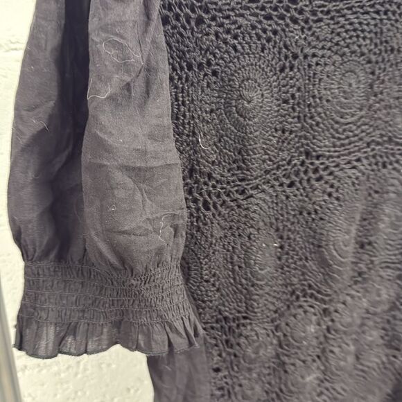 Elegant Black Lace Dress ALLISON New York - Size Medium - Lace Knitted Dress - Picture 3 of 4